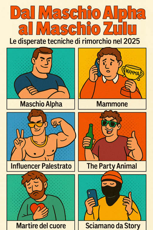 Dal Maschio Alpha al Maschio Zulu – Le disperate tecniche di rimorchio nel 2025